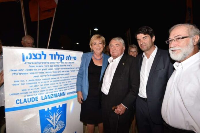 lendsman_2015 עיריית נתניה הנציחה את הבימאי הצרפתי, קלוד לנצמן, בקריאת מקטע הטיילת הדרומית של העיר על שמו. לנצמן נענה לקריאת ראה