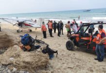 מטוס קל ביצע נחיתת חירום בחוף פולג בנתניה; הטייס יצא ללא פגע נחיתת חירום חוף פולג בנתניה