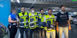 נתניה: מתנדבי ידידים חילצו פעוט שננעל ברכב