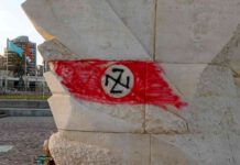 זעזוע: אלמונים ריססו צלב קרס על אנדרטה בנתניה המשנה לראש עיריית נתניה, אפרים בולמש: בושה וחרפה שאלמונים המתנגדים לפוטין, מרססים צלב קרס על האנדרטה הלאומית לזכרם של יהודי ברה"מ שלחמו נגד הנאצים.