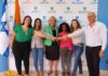 מאות בני נוער ומתנדבים יקחו חלק במבצע "הקש בדלת" בתמונה: הטקס הרשמי בלשכת ראש עיריית נתניה המכריז על צאת מבצע "הקש בדלת" של האגודה למלחמה בסרטן
