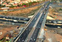 הרבה פחות עצבים: מחלף פולג נפתח לתנועה מחלף פולג בנתניה. מחלף פולג. צילומי רחפן: לביא תצלומי אוויר- חברת נתיבי איילון.