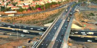 הרבה פחות עצבים: מחלף פולג נפתח לתנועה מחלף פולג בנתניה. מחלף פולג. צילומי רחפן: לביא תצלומי אוויר- חברת נתיבי איילון.