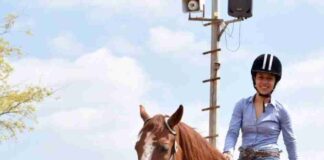 לאנה גובו מנתניה היא זוכת פרס "נשים אלופות מכבי" לנערות בתמונה: לאנה גובו, תושבת נתניה, אלופת הארץ לנוער ברכיבה על סוסים. צילום נועם שושני