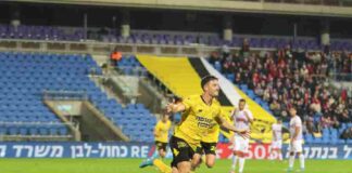 ברקס בצפון: נתניה נפרדה בתיקו 2:2 מול קריית שמונה בתמונה: לירן רוטמן, במדי מכבי נתניה, לאחר שהבקיע את שער הניצחון על הפועל חיפה. צילום ניר אנשר - נתניה און ליין - ksn