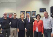 ראש עיריית נתניה לשר החינוך: דרושים 130 כיתות במיידי בתמונה: ראש עיריית נתניה ובכירי משרדה בפגישת עבודה עם שר החינוך יואב קיש