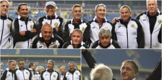 נתניה ועוד 15 – מצדיעים לכוכבים הוותיקים בתמונה: שחקני קבוצת מכבי נתניה ועוד 15 - עונת 1982 - 1983 זוכים לכבוד משחקני מכבי נתניה 2023. צילום ניר אנשר