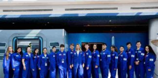 מעל 10,000 מבקרים בפלנתניה במסגרת שבוע החלל בתמונה, בני נוער ואסטרונאוטים במסגרת ביקור במרכז החלל בנתניה - פלנתניה