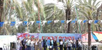 מאות הורים וילדיהם חגגו הפי-פסח בפארק מסילות חנוכת פארק מסילות, שכונת רמת ידין (שכונת דורה) בנתניה.