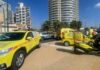 שיפור במצבן של שתי פצועות בהתרסקות מצנח רחיפה בנתניה זירת ההתרסקות של מצנח רחיפה בנתניה - בו נפצעו שתי צנחניות באורח בינוני. צילום איחוד הצלה