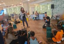 סיוע הפגתי וחווייתי לאלפי תושבי הדרום והצפון בנתניה פעילות תיפוף בבתי המלון בנתניה