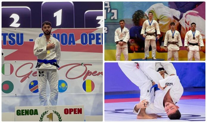 בתמונות על הפודיום: ראם זילברשטיין (ג'ודו), טומי בוארון (ג'יו ג'יטסו). תלמידי ביה