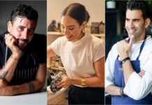 נתניה חוגגת את שף מול הים עם השפים הטובים בישראל מימין לשמאל: שף שגב משה, שפית תמרה אהרוני, שף אביב משה (צילום אסף קרלה)