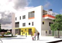 החלה הקמת אשכול גנים בשכונת נוף השרון הדמייה של אשכול גנים חדש - שכונת נוף השרון בנתניה. אשכול הגנים יכלול ארבע כיתות גן במבנה בן שלוש קומות. קרדיט להדמיה – משרד תמי הירש אדריכלים